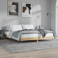 vidaXL sonoma tölgyszínű szerelt fa ágykeret 160 x 200 cm ágy és ágykellék