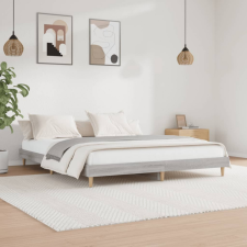 vidaXL sonoma tölgyszínű szerelt fa ágykeret 200 x 200 cm ágy és ágykellék