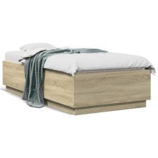 vidaXL sonoma tölgyszínű szerelt fa ágykeret 75 x 190 cm ágy és ágykellék