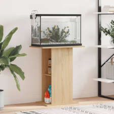 vidaXL Sonoma-tölgyszínű szerelt fa akváriumi állvány 60,5x36x72,5 cm halfelszerelések