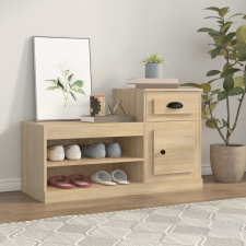 vidaXL sonoma-tölgyszínű szerelt fa cipőszekrény 100x42x60 cm bútor