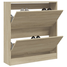 vidaXL sonoma-tölgyszínű szerelt fa cipőszekrény 80 x 21 x 87,5 cm bútor