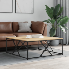 vidaXL sonoma-tölgyszínű szerelt fa dohányzóasztal 100x100x40 cm bútor