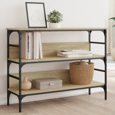 vidaXL sonoma-tölgyszínű szerelt fa dohányzóasztal 100x32x75 cm bútor