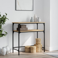 vidaXL sonoma-tölgyszínű szerelt fa dohányzóasztal 75x35,5x75 cm bútor