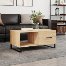 vidaXL sonoma-tölgyszínű szerelt fa dohányzóasztal 90 x 50 x 40 cm bútor