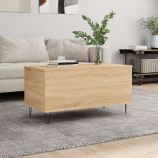 vidaXL sonoma-tölgyszínű szerelt fa dohányzóasztal 90x44,5x45 cm bútor