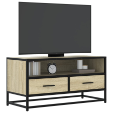 vidaXL sonoma tölgyszínű szerelt fa és fém TV-szekrény 80x34,5x40 cm bútor