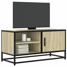 vidaXL sonoma tölgyszínű szerelt fa és fém TV-szekrény 80x34,5x40 cm bútor