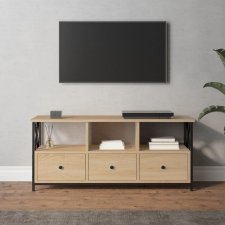 vidaXL sonoma tölgyszínű szerelt fa és vas TV-szekrény 102x33x45 cm bútor