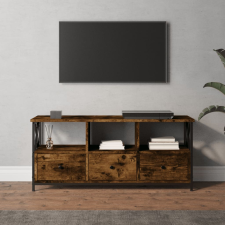 vidaXL sonoma-tölgyszínű szerelt fa és vas TV-szekrény 102x33x45 cm bútor