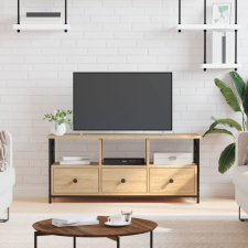 vidaXL sonoma tölgyszínű szerelt fa és vas TV-szekrény 102x33x45 cm bútor