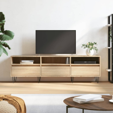 vidaXL sonoma-tölgyszínű szerelt fa fali TV-szekrény 150x30x44,5 cm bútor