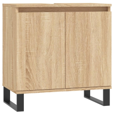 vidaXL sonoma-tölgyszínű szerelt fa fürdőszobaszekrény 58x30x60 cm (831591) fürdőszoba bútor