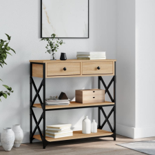 vidaXL sonoma-tölgyszínű szerelt fa tálalóasztal 75x28x75 cm bútor