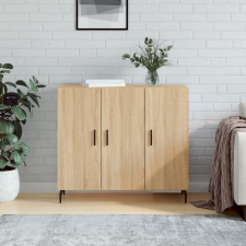 vidaXL sonoma-tölgyszínű szerelt fa tálalószekrény 90 x 34 x 80 cm bútor