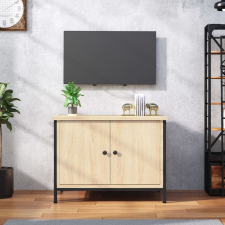 vidaXL sonoma tölgyszínű szerelt fa TV-szekrény ajtókkal 60x35x45 cm bútor