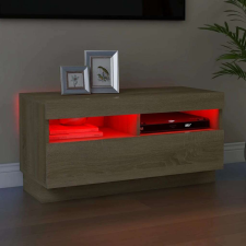 vidaXL Sonoma tölgyszínű tv-szekrény led-lámpákkal 80 x 35 x 40 cm bútor