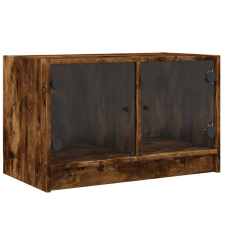 vidaXL sonoma-tölgyszínű TV-szekrény üvegajtókkal 68x37x42 cm (836361) bútor