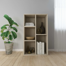vidaXL Sonomatölgy-színű forgácslap könyv-/tálalószekrény 50x25x80 cm bútor