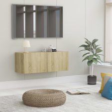 vidaXL sonomatölgy színű forgácslap TV-szekrény 80 x 30 x 30 cm bútor