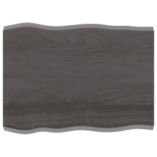vidaXL sötétbarna kezelt tömör asztallap 80x60x(2-4) cm (364011) bútor