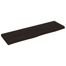 vidaXL sötétbarna kezelt tömör tölgyfa fali polc 100x30x(2-4) cm (363801) bútor
