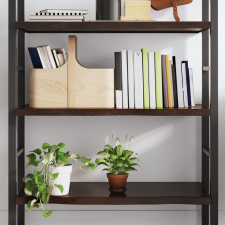vidaXL sötétbarna kezelt tömör tölgyfa fali polc 100x60x(2-4) cm bútor