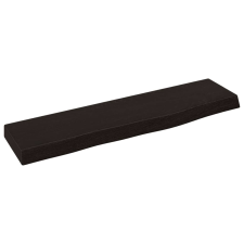 vidaXL sötétbarna kezelt tömör tölgyfa fali polc 40x10x2 cm (363740) bútor