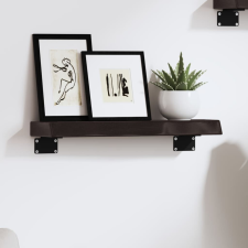vidaXL sötétbarna kezelt tömör tölgyfa fali polc 40x10x4 cm bútor