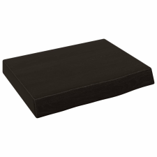 vidaXL sötétbarna kezelt tömör tölgyfa fali polc 40x30x(2-4) cm bútor