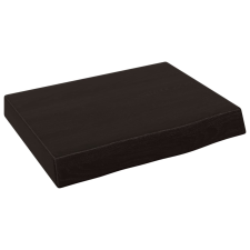 vidaXL sötétbarna kezelt tömör tölgyfa fali polc 40x30x(2-4) cm (363747) bútor