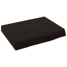 vidaXL sötétbarna kezelt tömör tölgyfa fali polc 40x30x(2-6) cm (363748) bútor