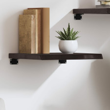 vidaXL sötétbarna kezelt tömör tölgyfa fali polc 40x40x(2-4) cm bútor