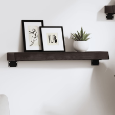 vidaXL sötétbarna kezelt tömör tölgyfa fali polc 60x10x6 cm bútor