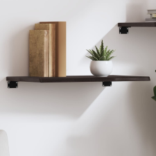 vidaXL sötétbarna kezelt tömör tölgyfa fali polc 60x30x2 cm bútor