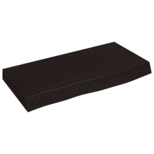 vidaXL sötétbarna kezelt tömör tölgyfa fali polc 60x30x(2-6) cm bútor