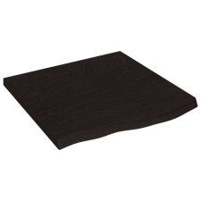 vidaXL sötétbarna kezelt tömör tölgyfa fali polc 60x60x(2-4) cm (363774) bútor