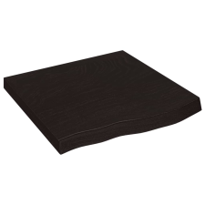 vidaXL sötétbarna kezelt tömör tölgyfa fali polc 60x60x(2-6) cm (363775) bútor