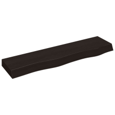 vidaXL sötétbarna kezelt tömör tölgyfa fali polc 80x20x6 cm (363781) bútor