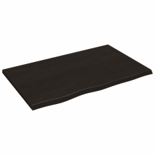 vidaXL sötétbarna kezelt tömör tölgyfa fali polc 80x50x2 cm bútor