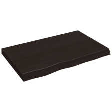 vidaXL sötétbarna kezelt tömör tölgyfa fali polc 80x50x(2-6) cm (363790) bútor