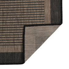 vidaXL sötétbarna lapos szövésű kültéri szőnyeg 200 x 280 cm lakástextília