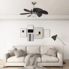 vidaXL sötétbarna mennyezeti ventilátor lámpával 76 cm világítás