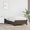 vidaXL Sötétbarna szövet ágykeret 90x190 cm