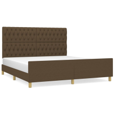 vidaXL sötétbarna szövet ágykeret fejtámlával 180 x 200 cm (3125319) ágy és ágykellék