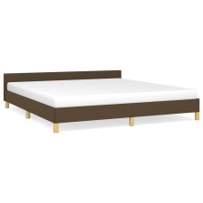 vidaXL sötétbarna szövet ágykeret fejtámlával 180 x 200 cm (347434) ágy és ágykellék