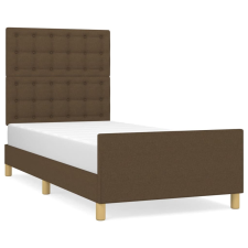 vidaXL sötétbarna szövet ágykeret fejtámlával 80 x 200 cm (3125336) ágy és ágykellék