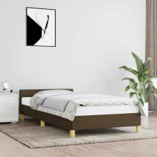 vidaXL sötétbarna szövet ágykeret matrac nélkül 100x200 cm ágy és ágykellék