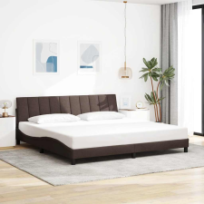 vidaXL sötétbarna szövet ágykeret matrac nélkül 200 x 200 cm ágy és ágykellék